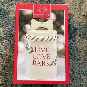 Lenox Holiday Dog Treat Jar